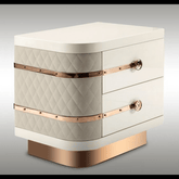 Trueliving Golden White Side Console Table With Drawer H 34" x W 36" x D 12"